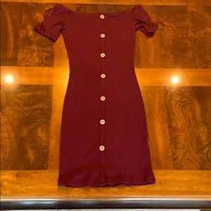 Maroon mini dress